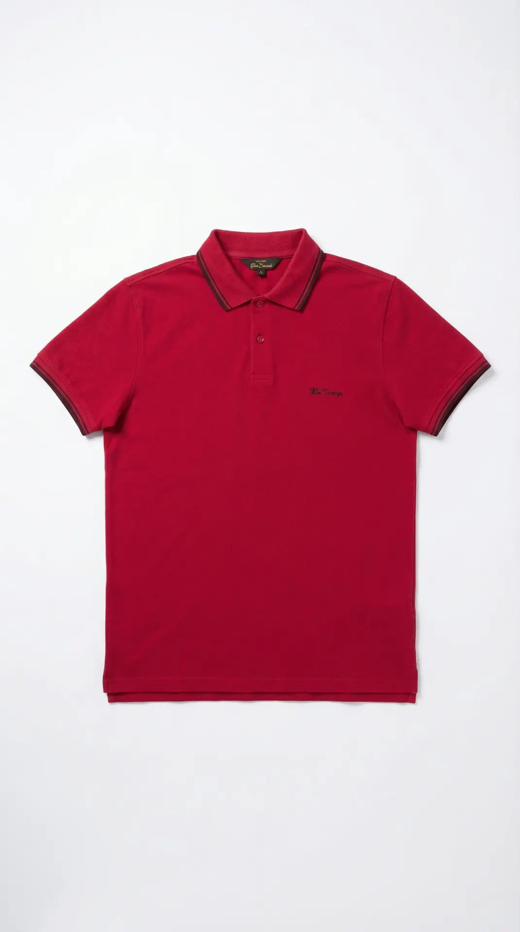Ben Sherman red polo shirt flatlay