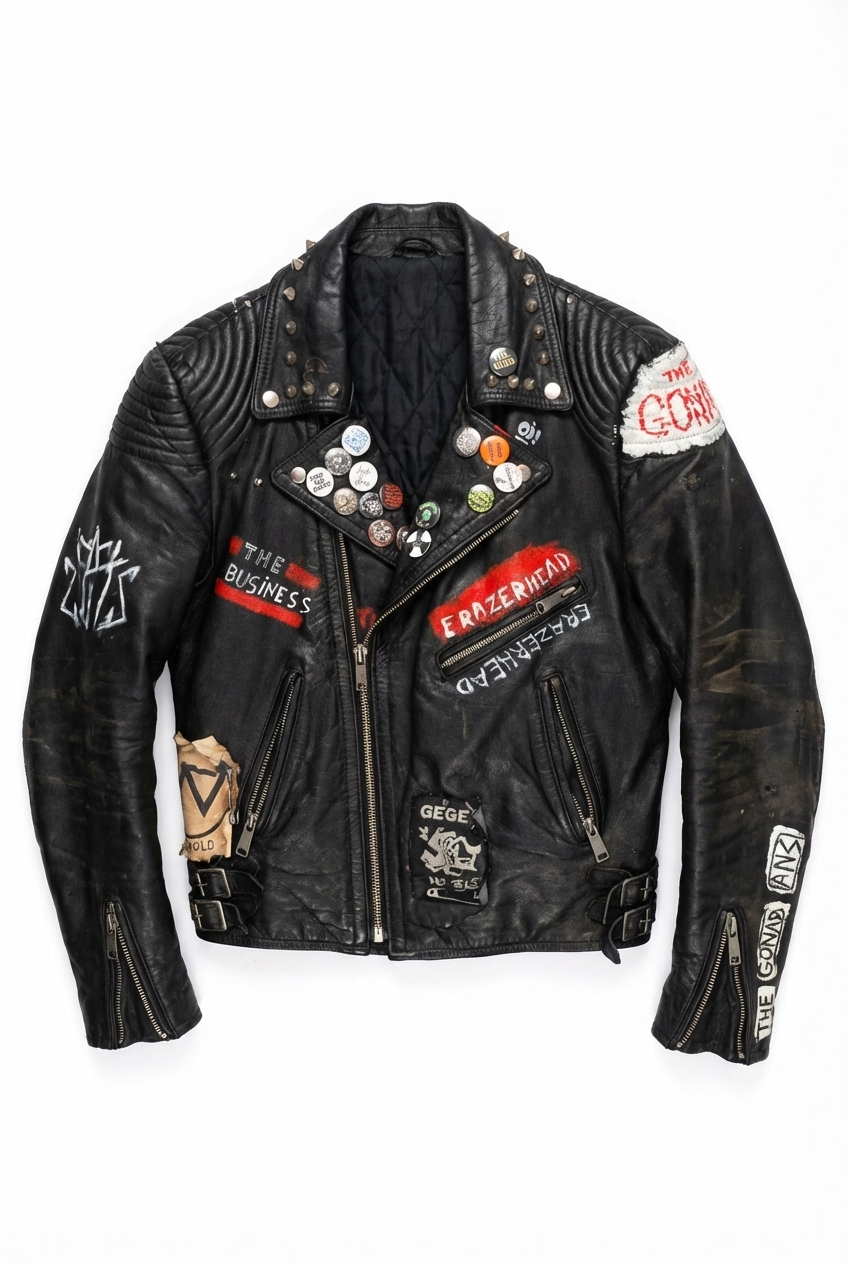 Denim jacket as AI flat lay product photo